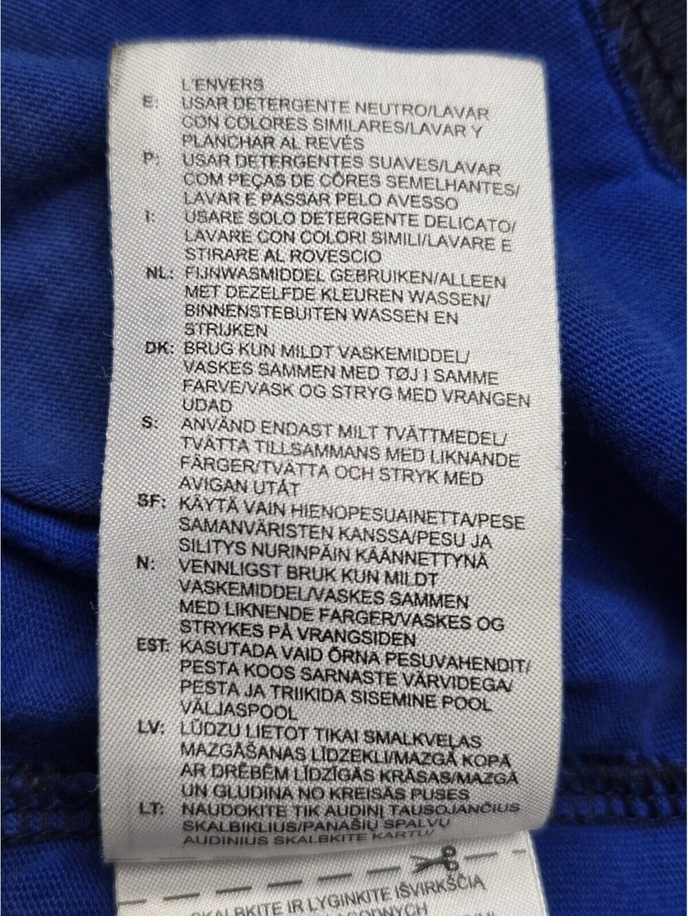 Adidas Blue and Black Logo Print T-Shirt Size L